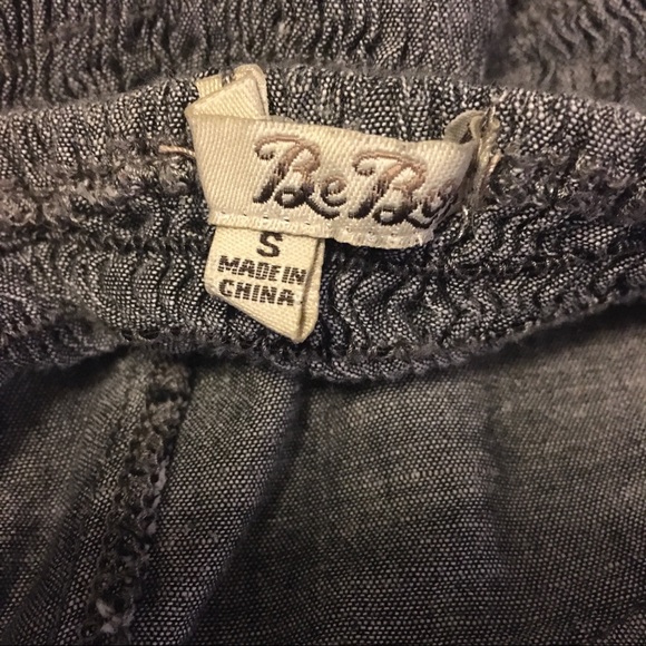 BEBOP BLACK CHAMBRAY TIERED SLEEVELESS DRESS - Picture 3 of 4